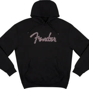 Fender Fender Spaghetti Logo Wavy Checker Hoodie, Pink Checker, L - 9192413506 - WN 885978538836 Promozione Esclusiva